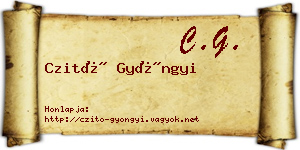 Czitó Gyöngyi névjegykártya