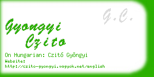 gyongyi czito business card
