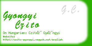 gyongyi czito business card